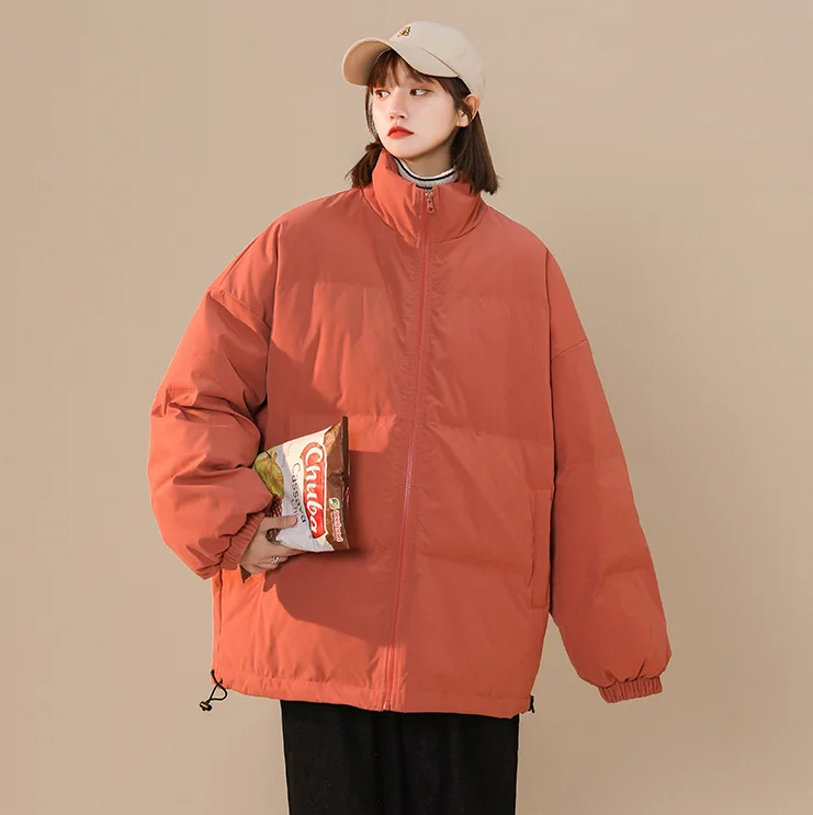 

A Stand-up collar cotton-padded jacket women winter Korean version 2021 new cotton-padded jacket student jacket