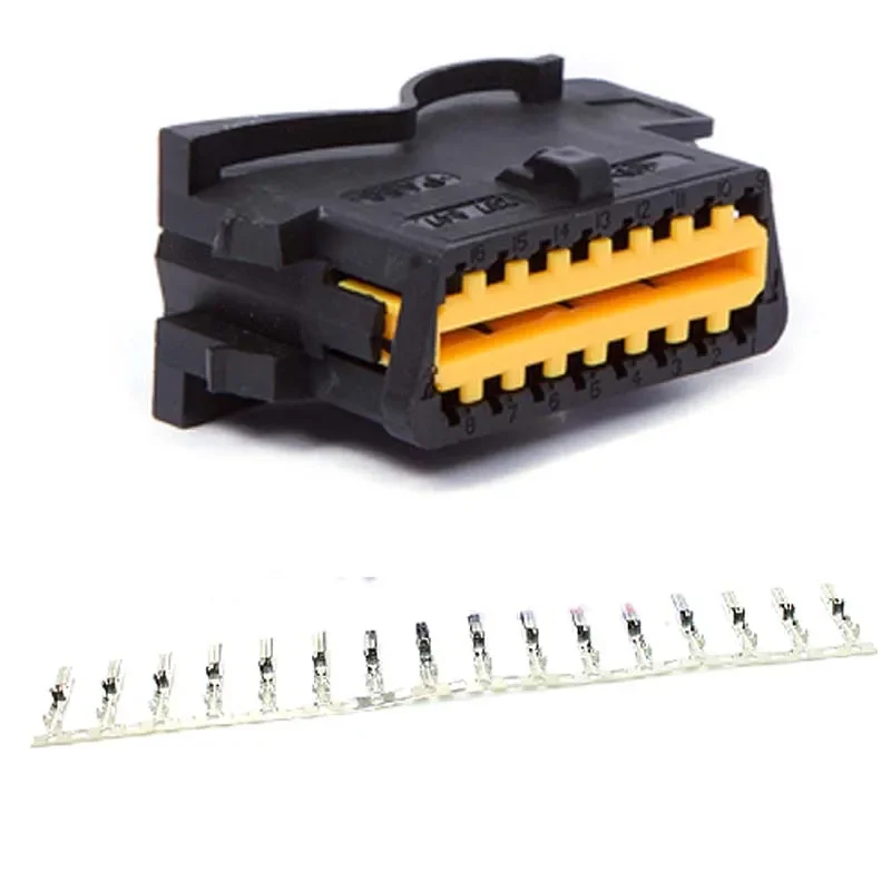 

Штепсельная Вилка с 16 отверстиями, Автомобильная диагностическая штепсельная вилка с 16-контактным разъемом OBD для VW Audi Volvo