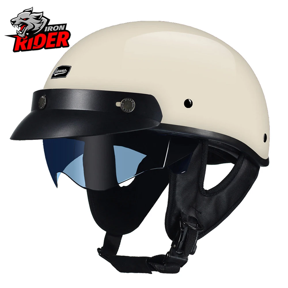 

2023 NEW Helmet Motorcycle Moto Retro Helmet Half Face Multiple Patterns DOT Certification Men Women Scooter Motorbike Equipment