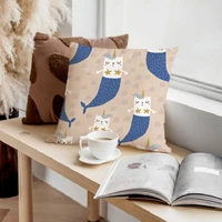 decorative cushion cover for childrens bedroom cartoon animals pillowcase sofa cushion case cute elephant crocodile