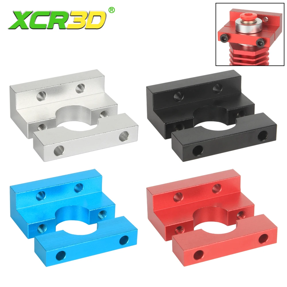 

XCR V6 Hotend Fixed Block E3D V6 Volcano Bracket for 3D Printer Accessories Ender3 CR10 Series Extruder Assembly Aluminum Block