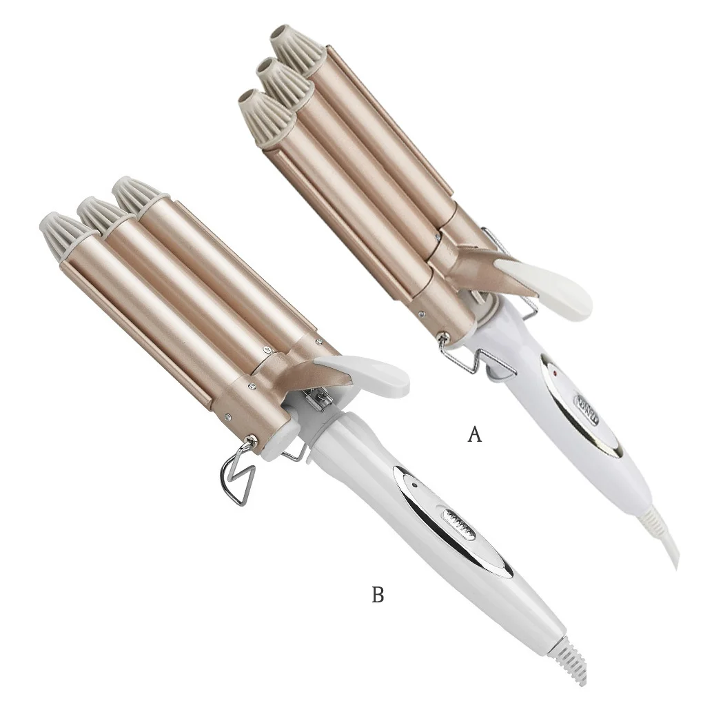 

Профессиональные щипцы для завивки волос, стайлер с тремя керамическими бочонками, электрические бигуди, инструменты для укладки