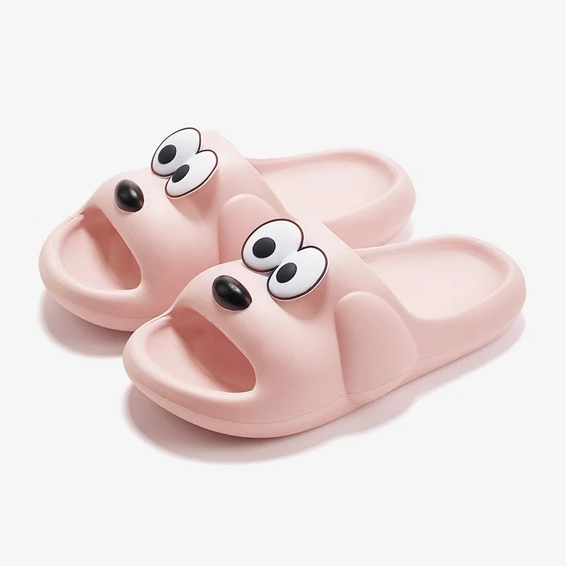Cute Dog Home Slipper for Women 2023 Summer Spring Kawaii Cartoon Animals Flip Flops Female Casual Shoes EVA Light Sandals