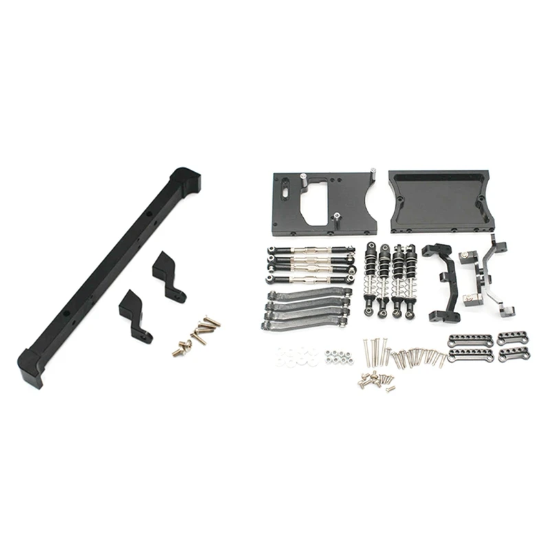 

1 Set Front Bumper For RC Car Upgrade Spare Parts & 1 Set Chassis Pull Rods Servo Fixed Mount Bracket Shock Absorber