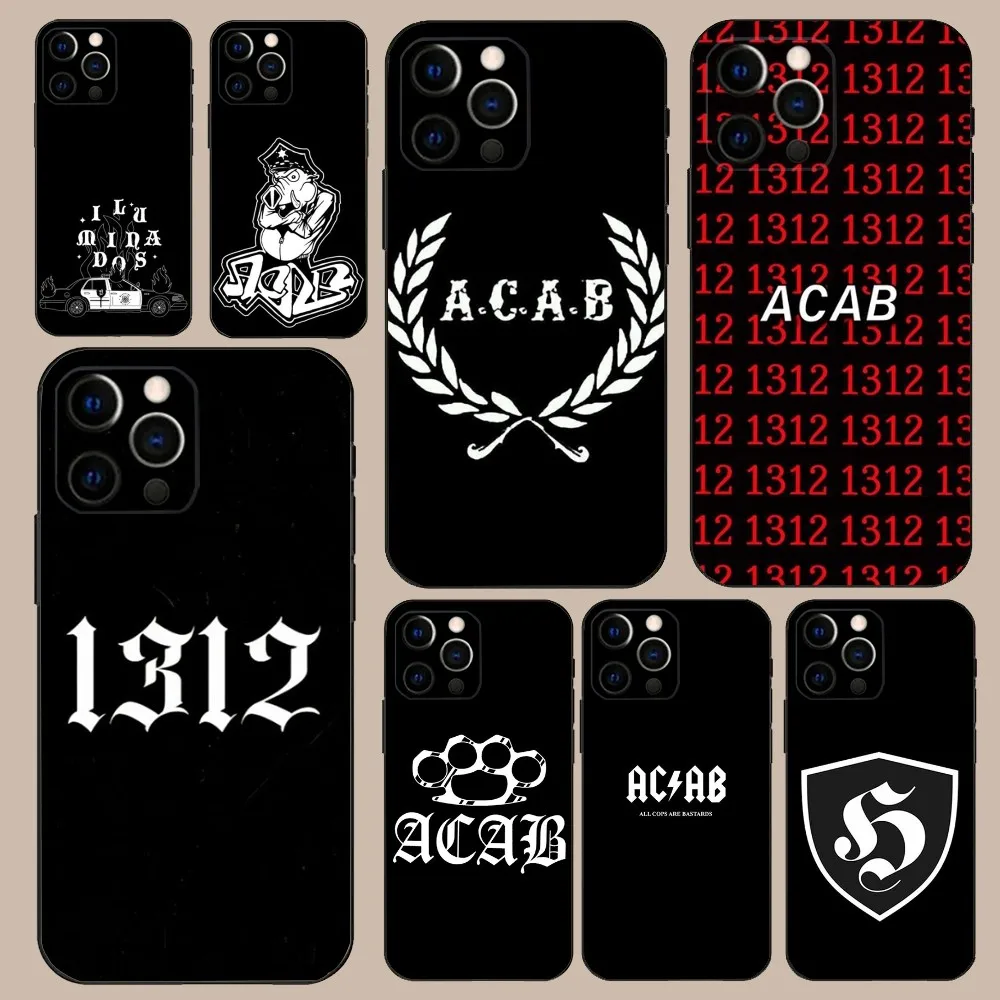 Acab Ultras Phone Case For iPhone 16 15 14 13 12 11 Pro X XS Max XR Plus Mini Soft Black Cover