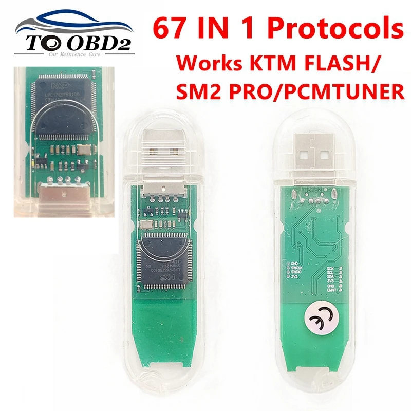 

PCMTUNER KTM FLASH SM2 PRO VCI J2534 Works USB Dongle V1.20 ECU Upgrade Tool 67 Protocols 67 IN 1 Program