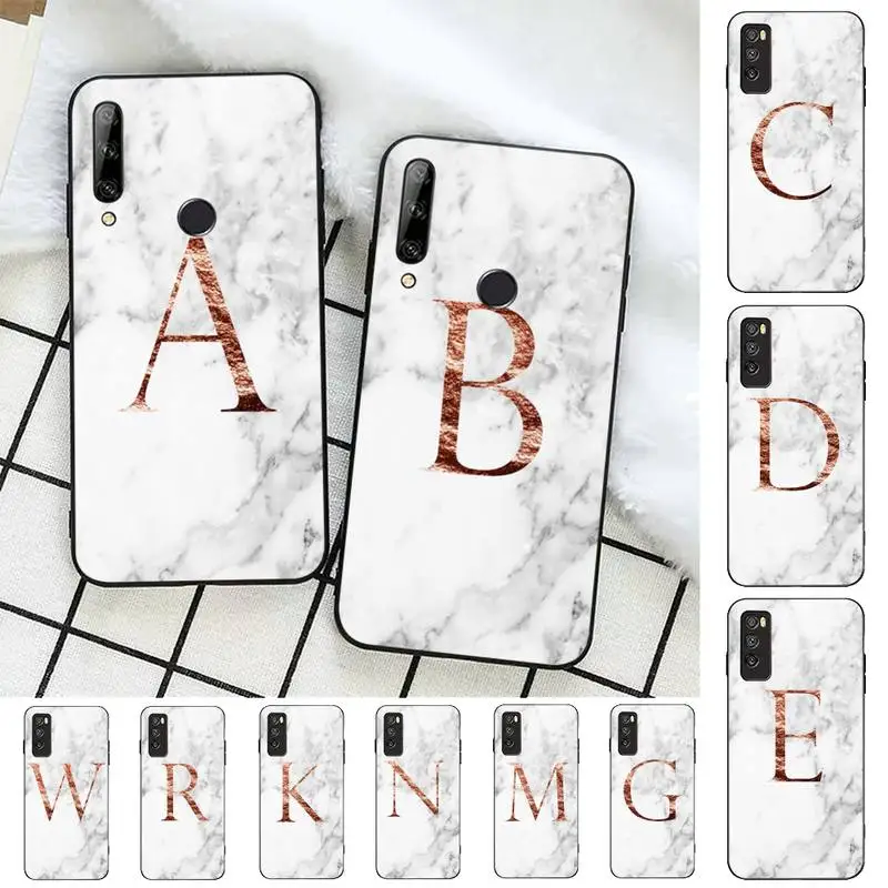 

Initial Letter A Z Phone Case for Huawei Honor 10 i 8X C 5A 20 9 10 30 lite pro Voew 10 20 V30
