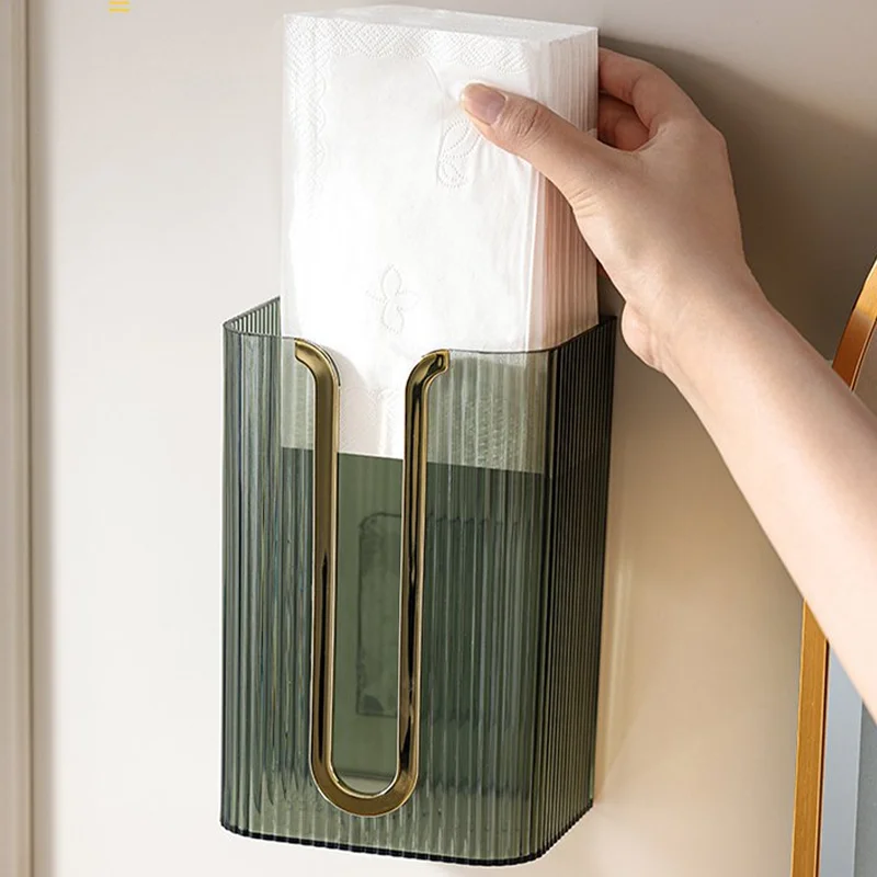 

Tissue Box Wall Mounted Tissue box Clear Acrylic Wall Mounted Tissue Box Adhesive Napkin Holder Toilet Paper Towel Tissue