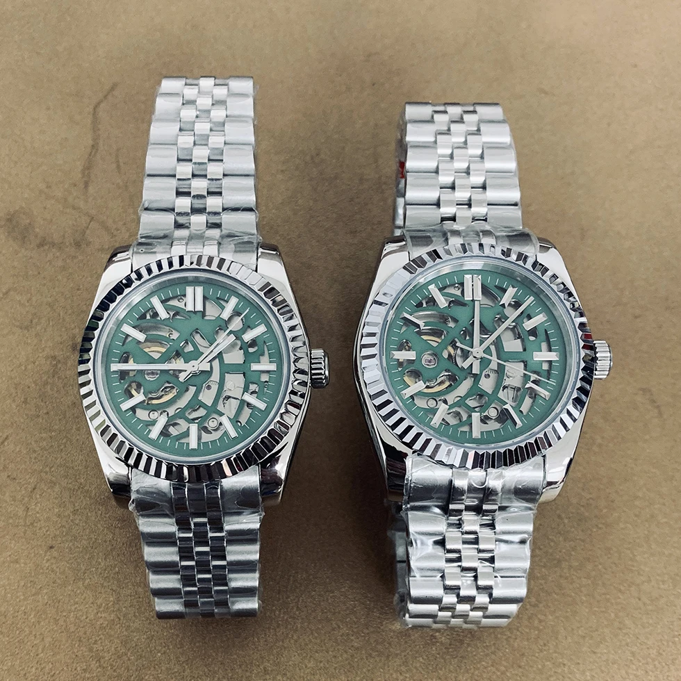 

Watch 39mm Bezel Stainless Steel Case Synthetic Sapphire Lens Five Beads Strap NH70 Movement