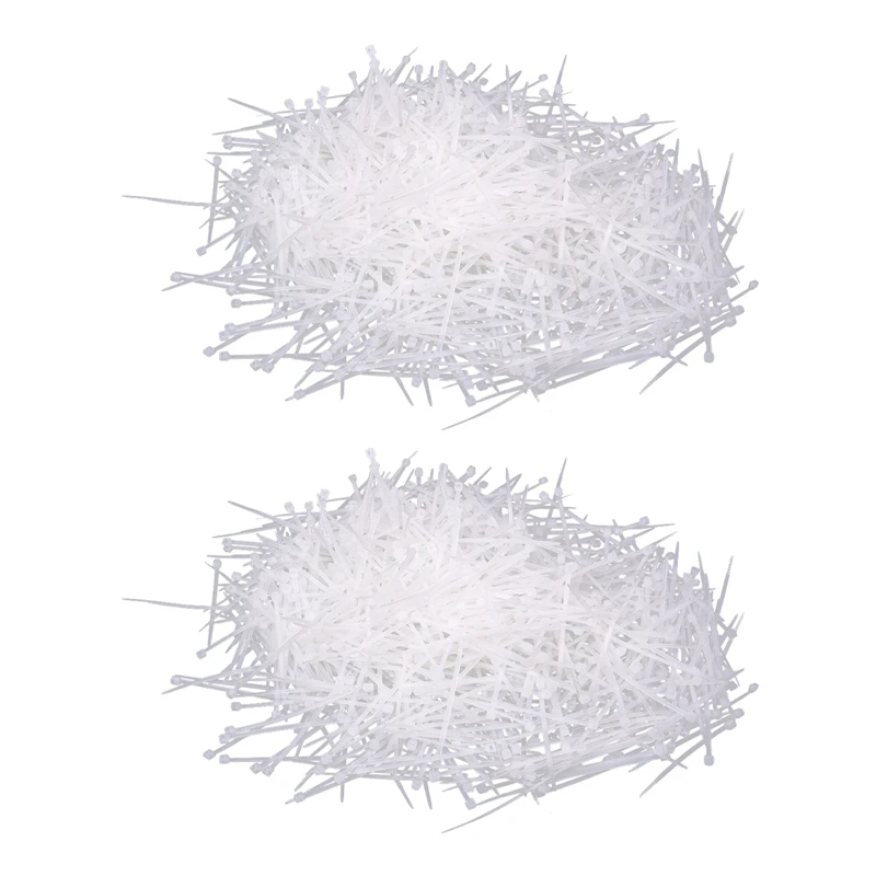 

2000 Pcs White Plastic Cable Zip Tie Fasten Wrap 60Mm X 2Mm