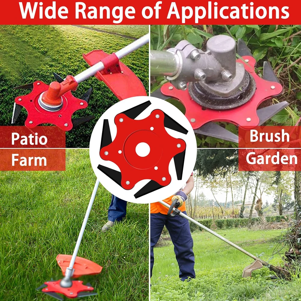 6-лезвийная триммерная головка реверсивные лезвия для поедания сорняков