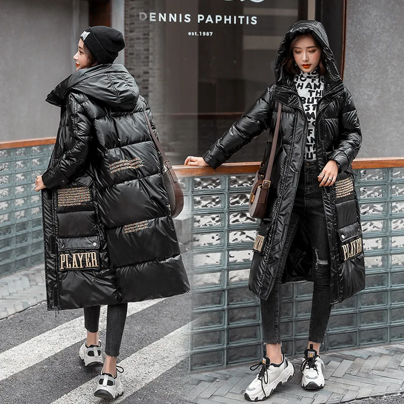 Winter Women's Cold Coat Super Hot Parka Hooded Long Padded Jacket Snow Outercoat Cheap Wholesale Bright Top Korean Fashion New
