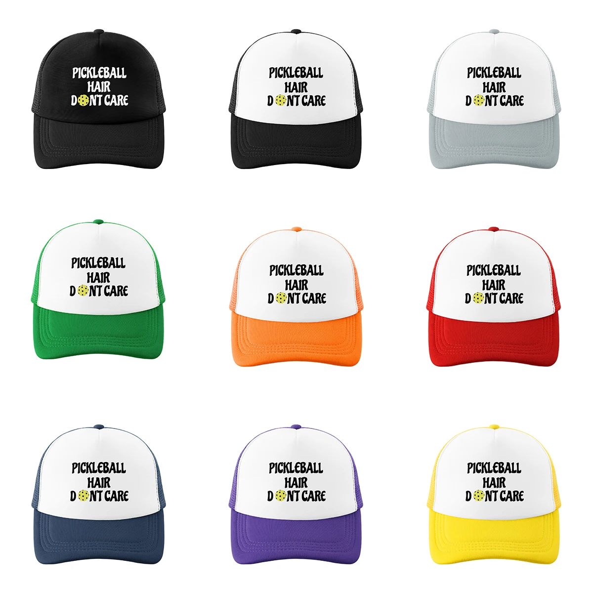 Funny Trucker Hats Cotton Unisex Hip Hop Baseball Cap Adjustable Pickle Ball Hat for Men Women