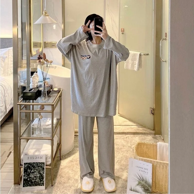 QWEEK Women's Summer Large Size Set Suits with Shorts Pajamas Comfortable and Loose Cartoon Print Pijamas Pyjamas Sleepwear Cute