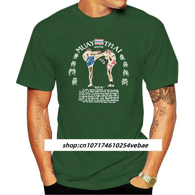 

New Clothing EmoBug Muay Thai Boxing Kick Logo Mens Tees T Shirt 9443