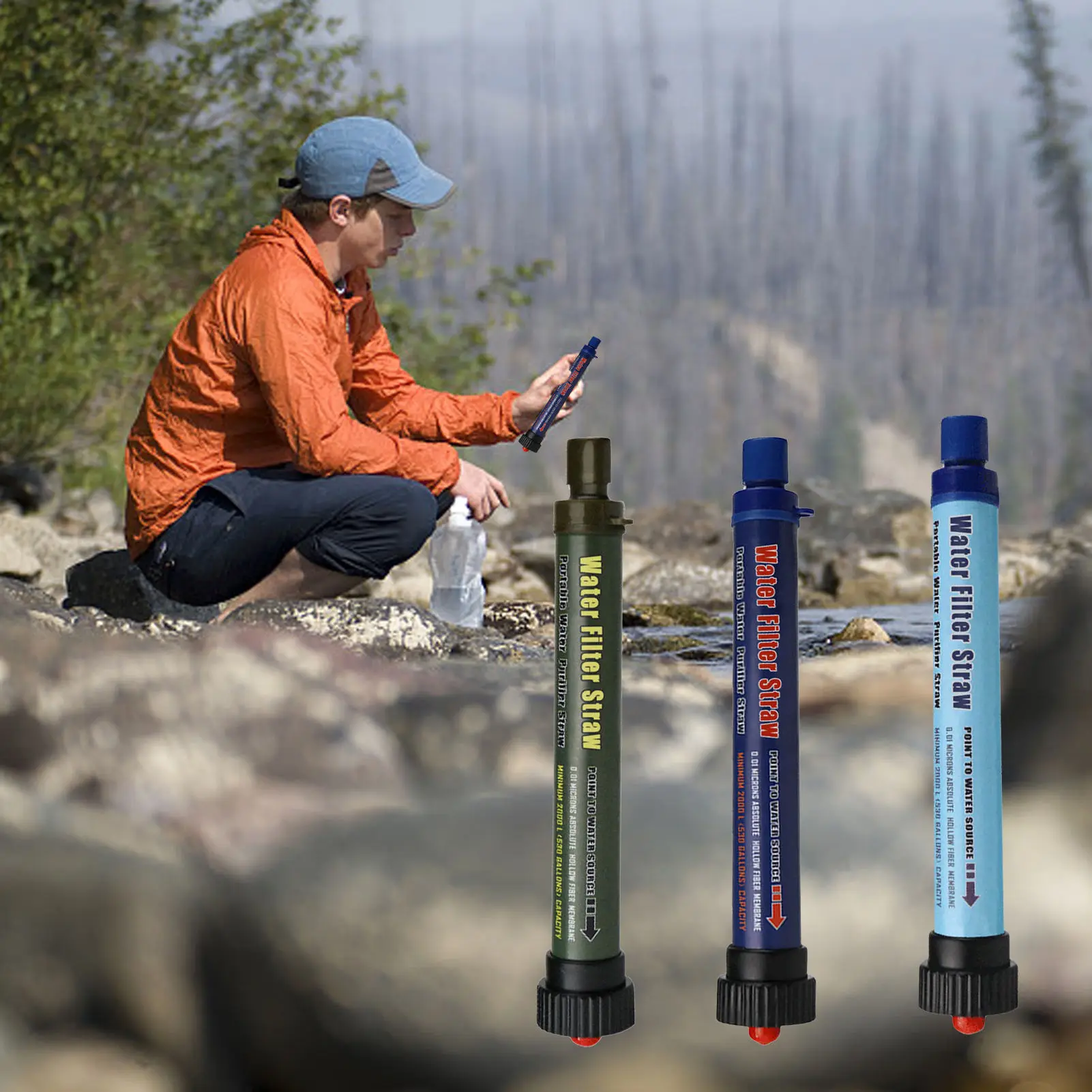 

Outdoor Water Purifier Camping Hiking Emergency Life Survival Portable Purifiertravel Wild Drink Ultrafiltration Water Filter