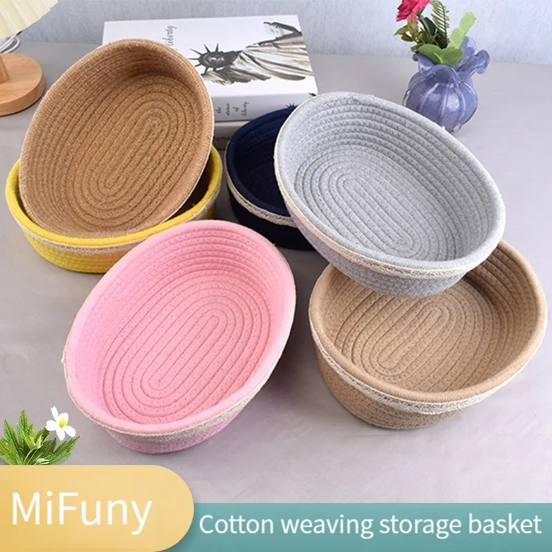 

Многофункциональная декоративная корзина-органайзер из хлопкового шнура