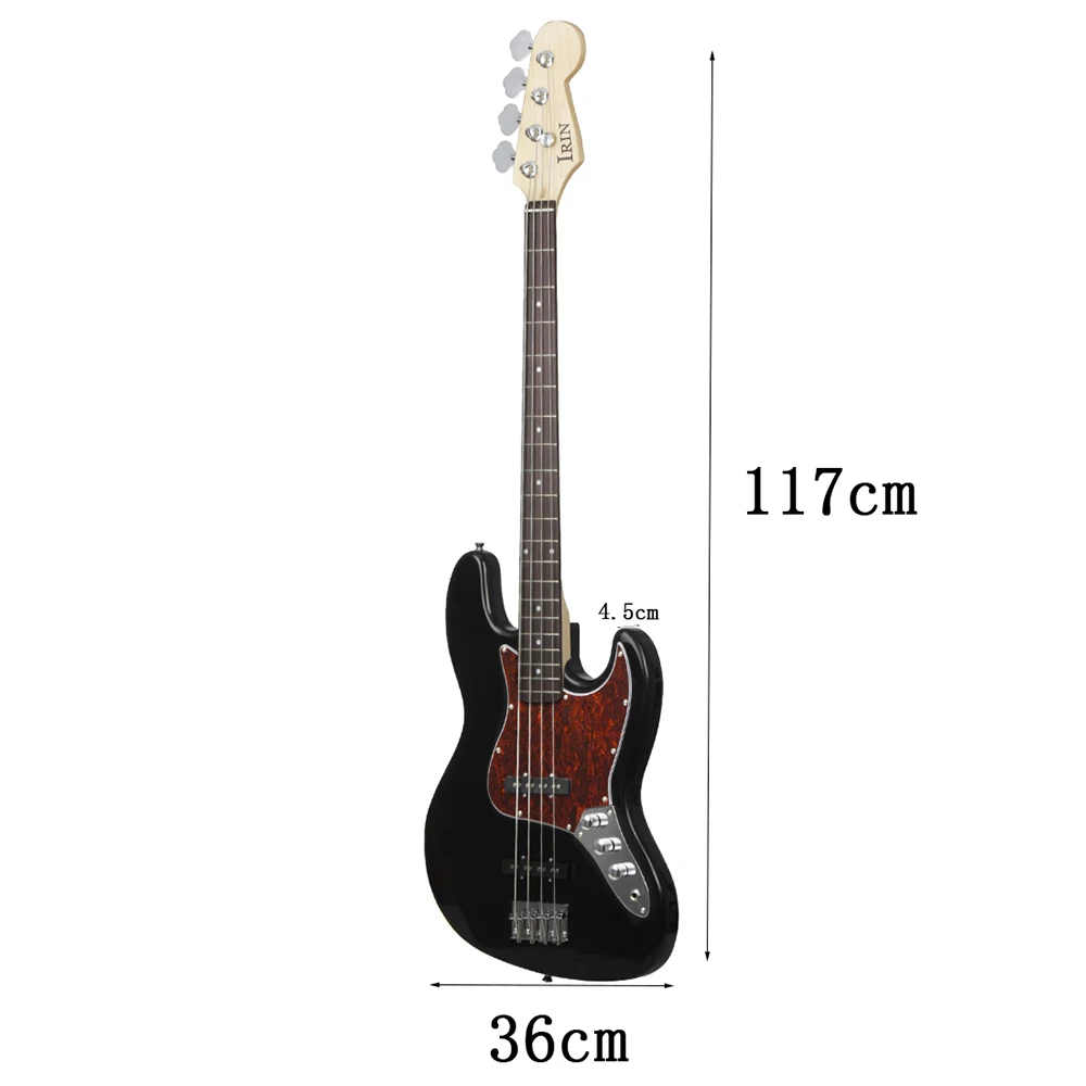 IRIN 4 Strings Electric Bass Guitar 20 Frets Jazz Bass Guitar Stringed Instrument With Connection Cable Wrenches Strings Bag enlarge
