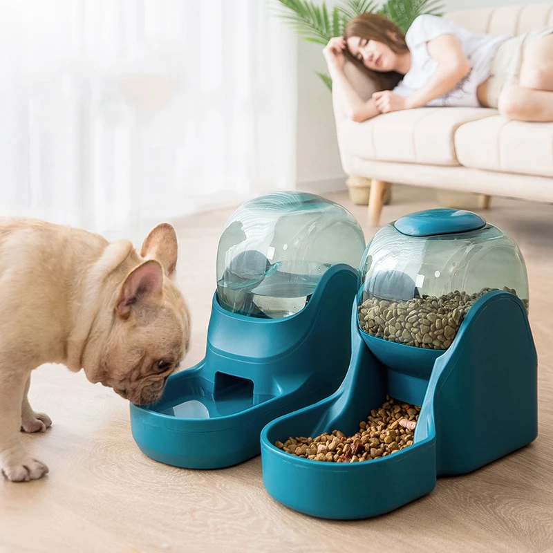 

3.5L Pet Dog Cat Feeder Drinker Bowl for Dogs Drinking Water Bottle Kitten Bowls Slow Food Feeding Container Pet Supplies