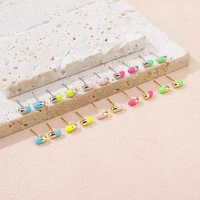 poulisa funny mini pills stud earrings for women party gifts cute multucolor medicine ear studs korea design fashion jewelry