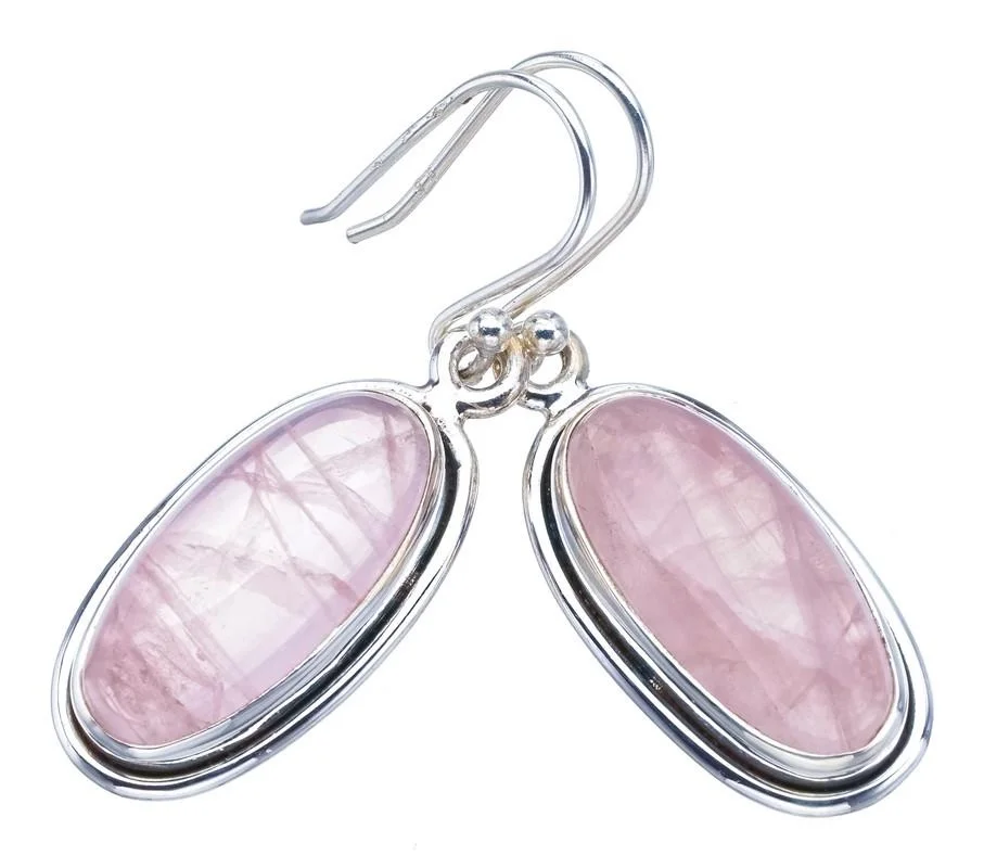 

Серьги ручной работы из серебра 1,5 "F6150 с искусственным кварцем StarGems