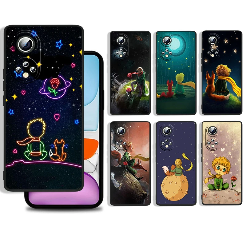 

Cute little prince Cover For Huawei P50 P40 P30 P20 Lite 5G Nova Plus 9 SE Pro 5T Y9S Y9 Prime Black Phone Case