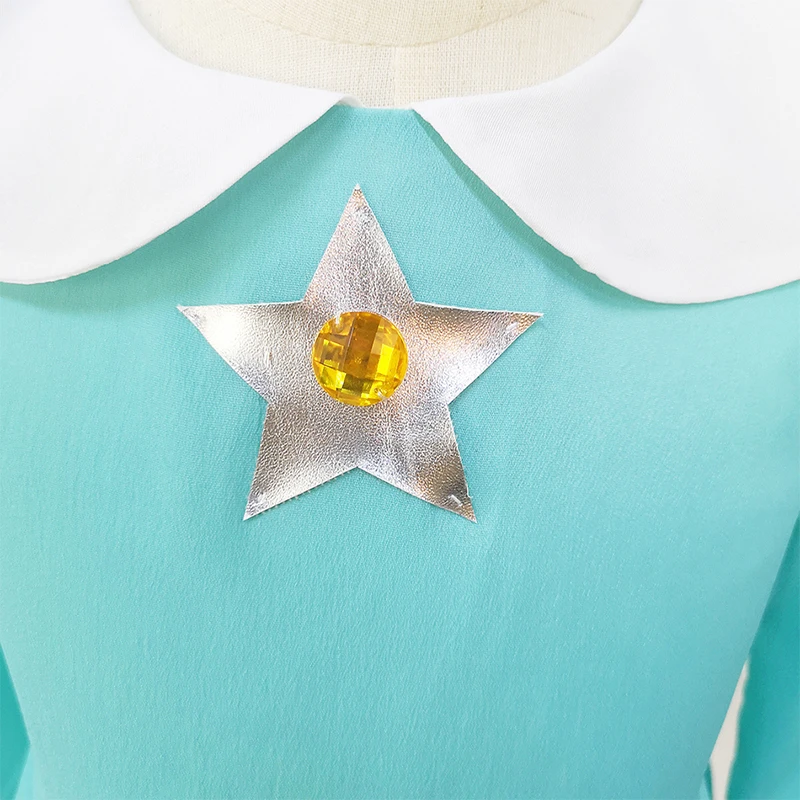 Платье Rosalina для девочек игры принцессы Детский костюм косплея синее платье с