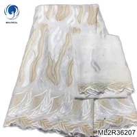 7 yard white swiss voile lace 2022 high quality africa embroidery 100 cotton brode fabric popular for wedding dress ml2r362