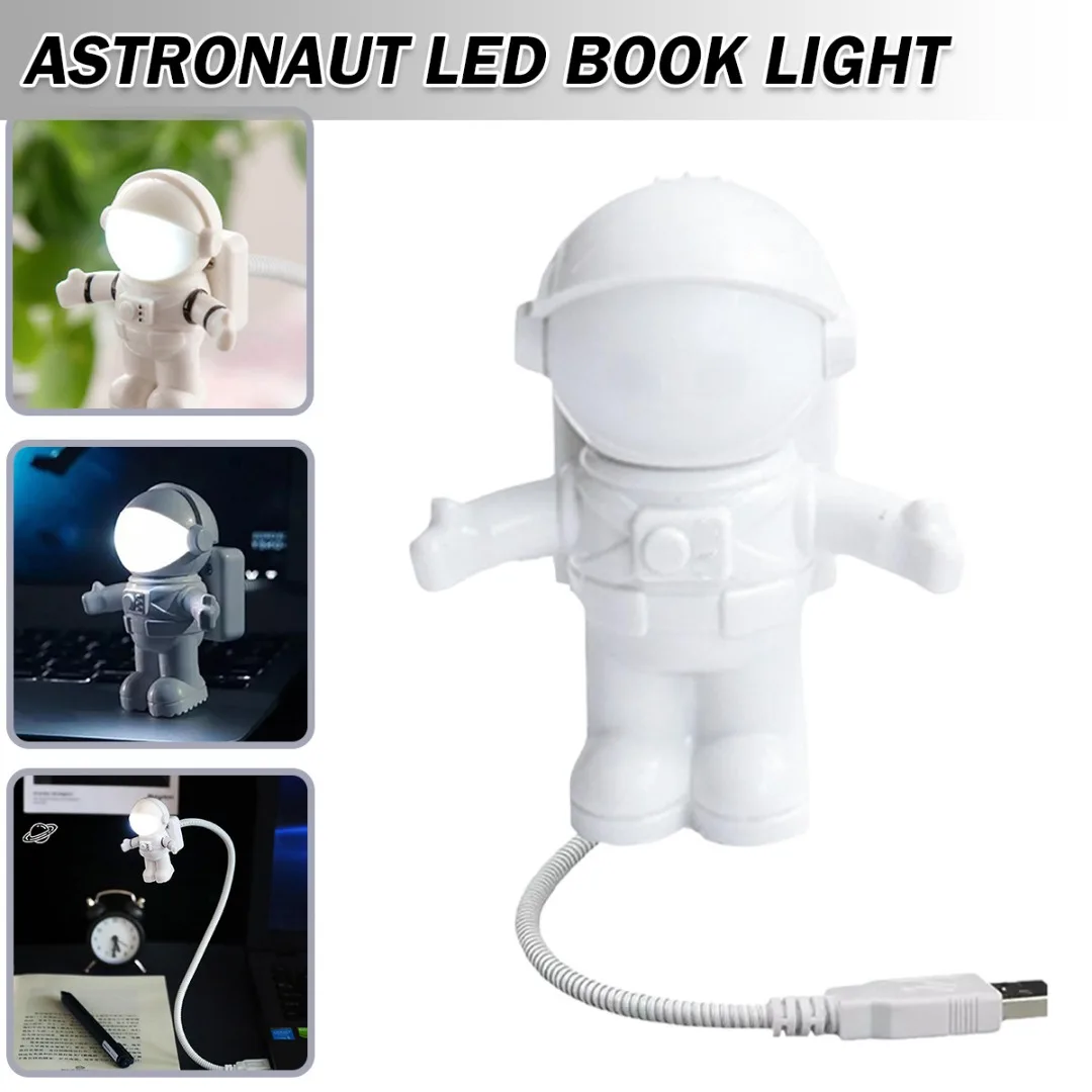 

USB Night Light Mini LED Astronaut Desk Reading Lamp For PC Notebook Laptop An Ideal Companion For Students Travelers Workers