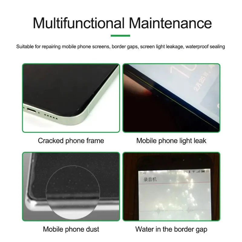 10cc клей для ремонта мобильных телефонов прозрачный/черный полипропиленовый Iphone