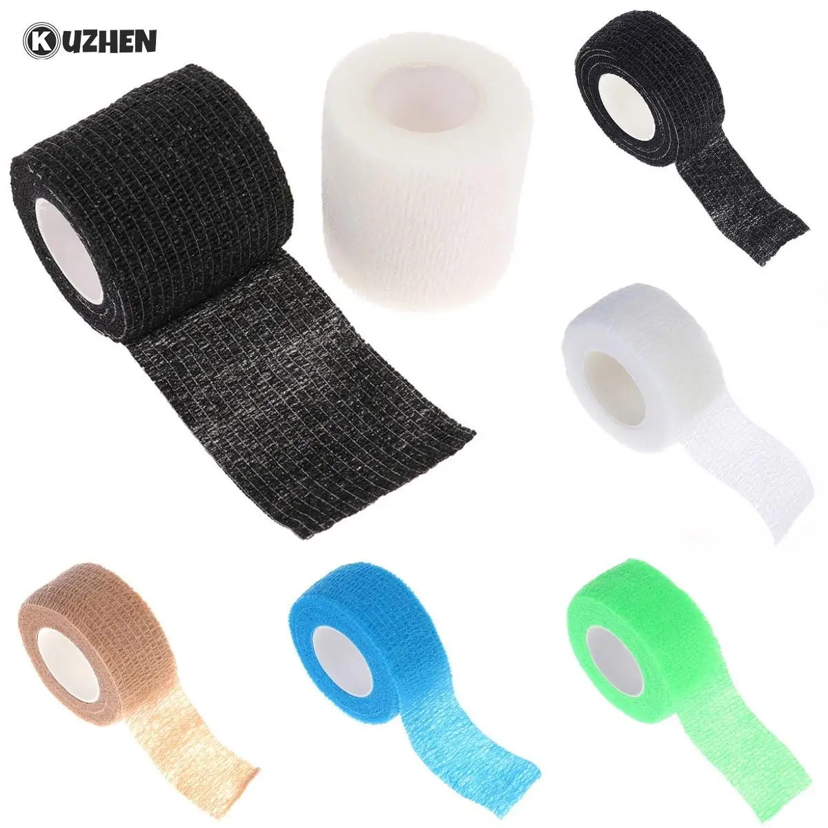 

Waterproof Black White Tattoo Handle Bandage Tape Anti-slip Disposable Self-adhesive Grip Cover Wrap Elastic Bandage