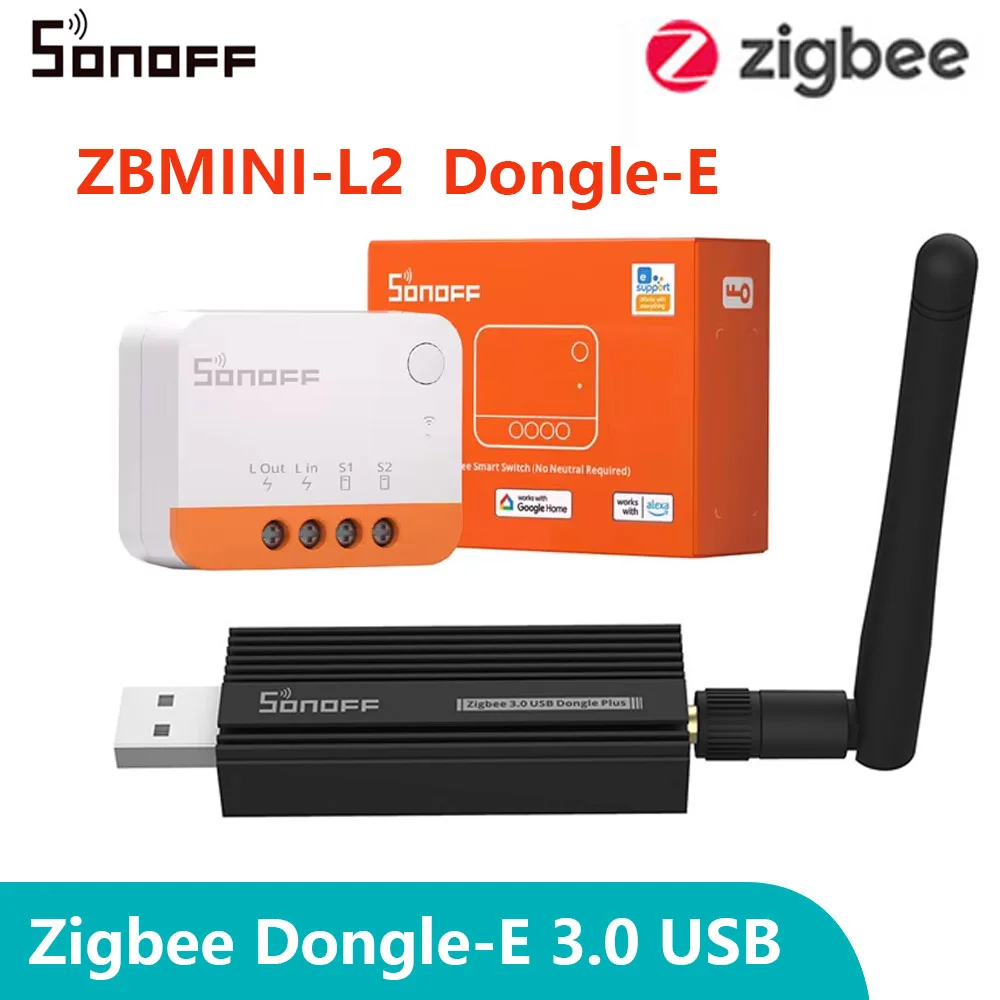 Фото Умный шлюз Zigbee SONOFF ZBDongle-E Zigbee 3.0 USB-адаптер Plus на базе EFR32MG21, беспроводной маршрутизатор Zigbee, умный Zigbee-адаптер. №2