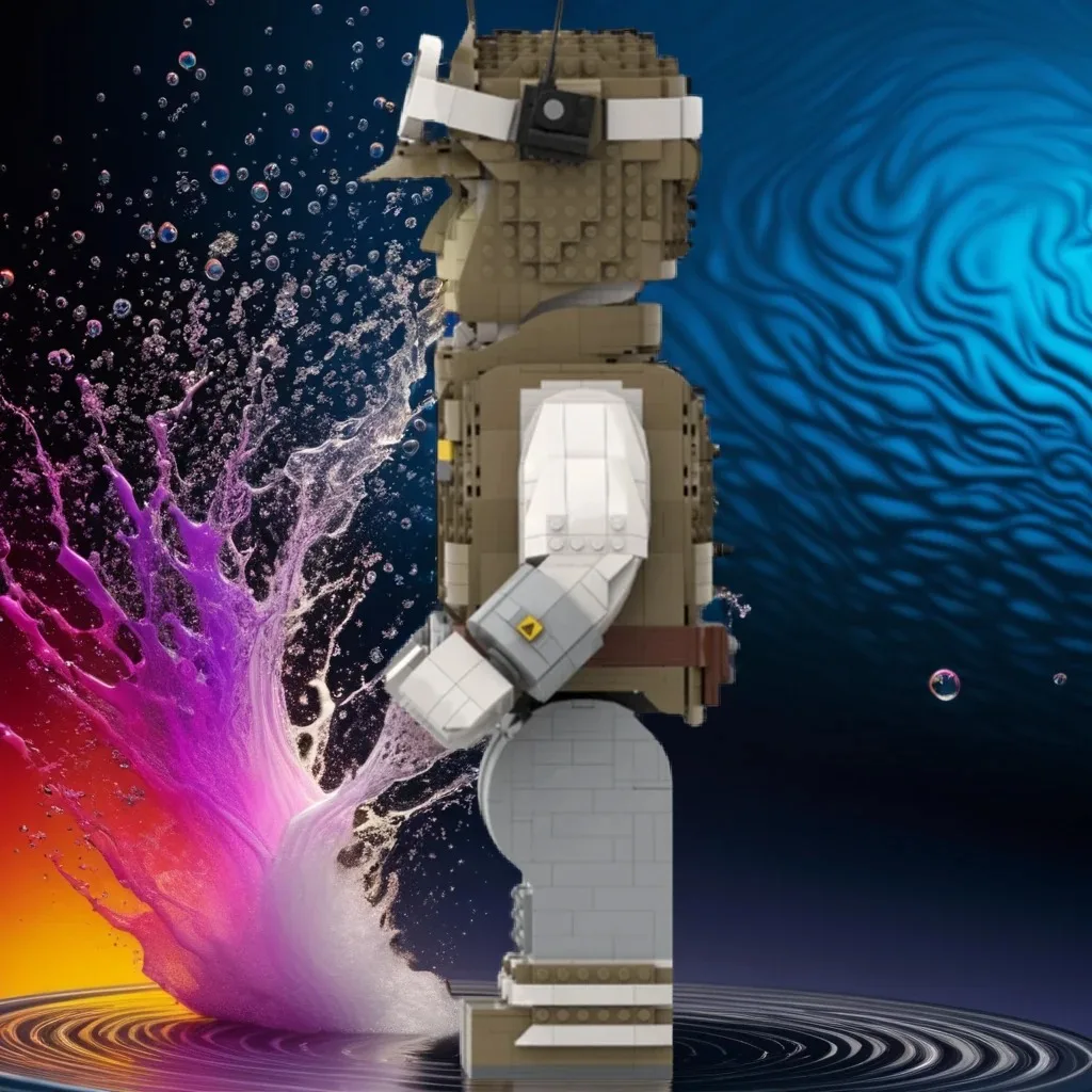 Фото 2441 деталь MOC: Модель-конструктор «Мега-фигурка бунтовщика с Хота», архитектурные строительные блоки, креативный подарок на день рождения или Рождество для детей №1