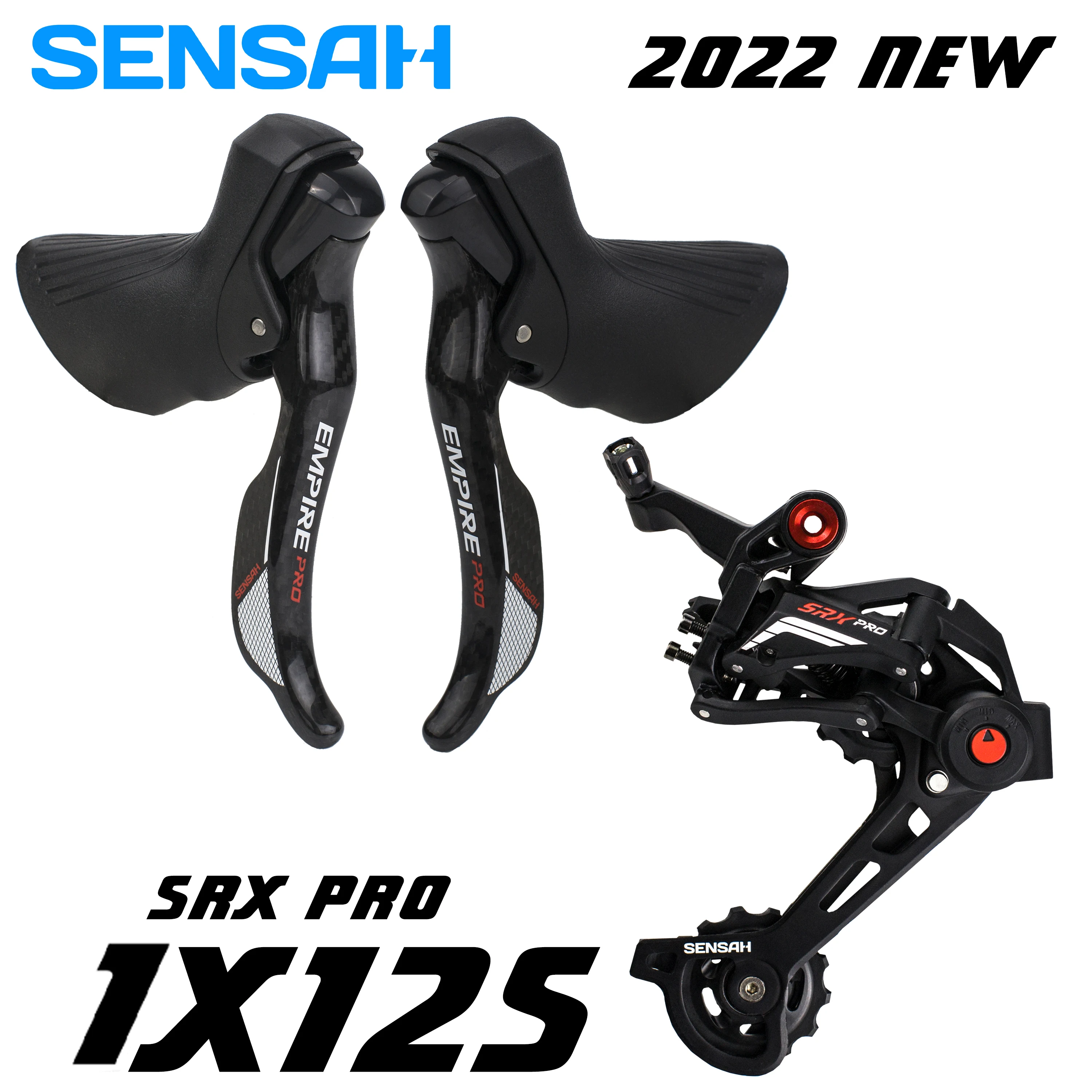 

Переключатели передач SENSAH SRX PRO 1x1 2 скорости, из углеродного волокна R/L, 2022 моделей, 12 В, гравий, велосипеды Cyclo-Cross, новинка