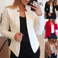 women fashion thin long sleeve cardigan casual suit jacket spring female top autumn professional wear korean coat s 5xl
