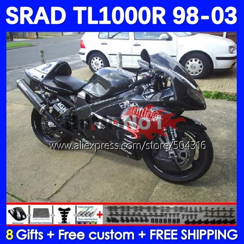 

Body For SUZUKI SRAD TL1000 TL 1000 R 1000R 25No.88 TL1000R 98 99 00 01 02 03 1998 1999 2000 2001 2002 2003 Fairing Glossy black