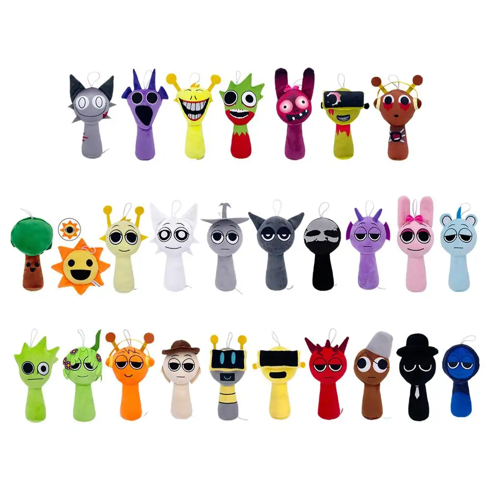 Фото Плюшевые игрушки Sprunki Incredibox, плюшевая кукла Sprunki, игра, мультяшная подушка, детские подарки на день рождения, мягкие куклы, рождественские подарки №4