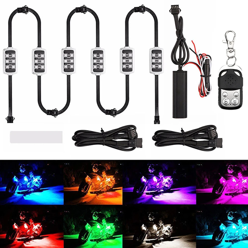 

Мотоциклетный умный задний фонарь для мотоцикла 6 RGB 36 светодиодов