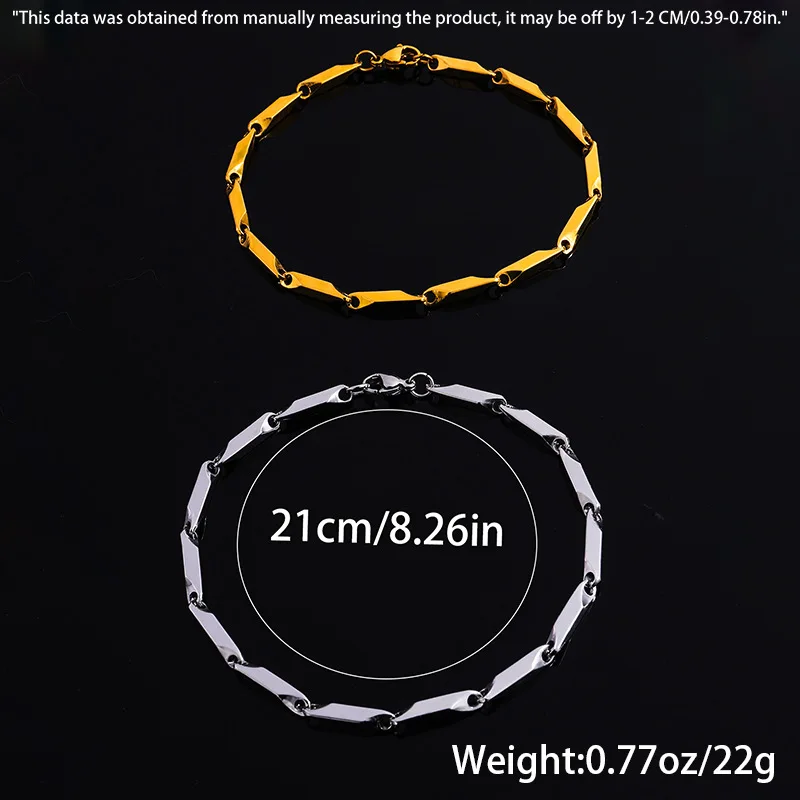 Мужской геометрический браслет с ромбовидной цепью