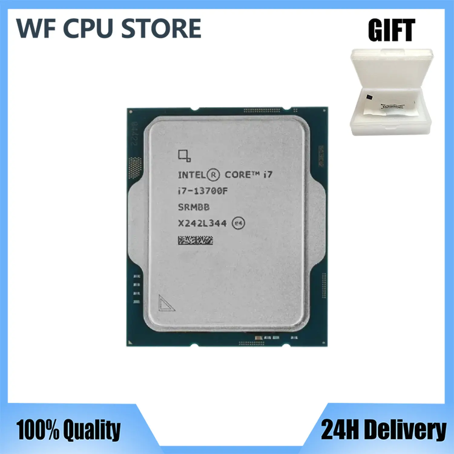 Новый процессор Intel Core i7-13700F i7 13700F 2,1 ГГц 16-ядерный 24-поточный ЦПУ L3 = 30M 65 Вт LGA 1700 без вентилятора