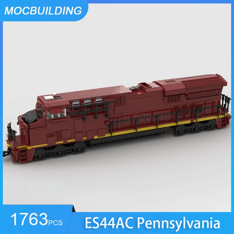 

Конструктор MOC ES44AC Пенсильвания, модель поезда, транспортировка, Обучающие креативные сборные кирпичи «сделай сам», игрушки, подарки, 1763 шт.