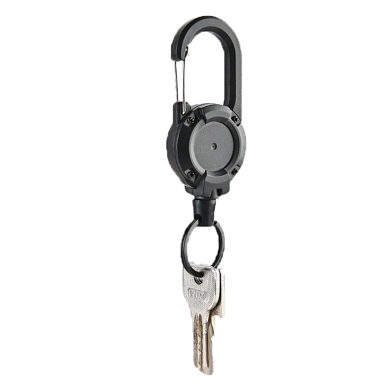

One anti loss ski pass ID card, anti-theft metal easy to pull buckle, elastic keychain, sports retractable keyring