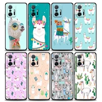 phone case for xiaomi 11i 11 11x 11t poco x3 nfc m3 pro f3 gt m4 soft silicone case fundas capa coque cover liama alpaca animal