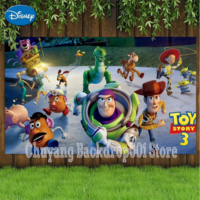 Disney Cartoon Animation Toy Story Photography Background Photo Shoot Kids Boy Birthday Party Banner Live Decor Backdrop Vinyl