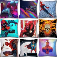disney 45x45cm cushion pillow pillowcase superhero spiderman iron man print lumbar pillow car sofa pillow