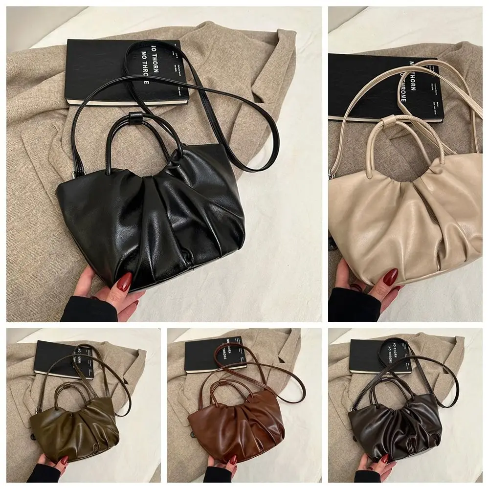 Осенняя винтажная кожаная сумка с масляным воском складная классическая ретро