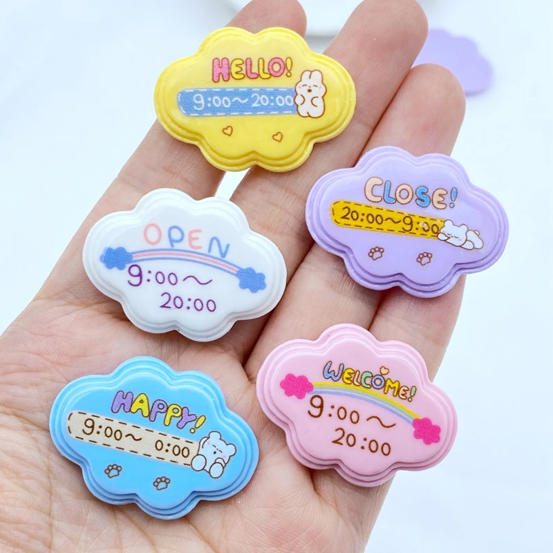 

10Pcs New Cute Mixed Mini Cloud Series Flat Back Resin Cabochons Scrapbooking DIY Jewelry Craft Decoration Accessorie
