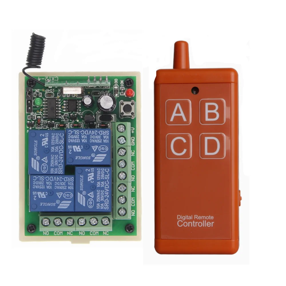 Беспроводной контроллер, DC 12 В, 4 канала, 24 В