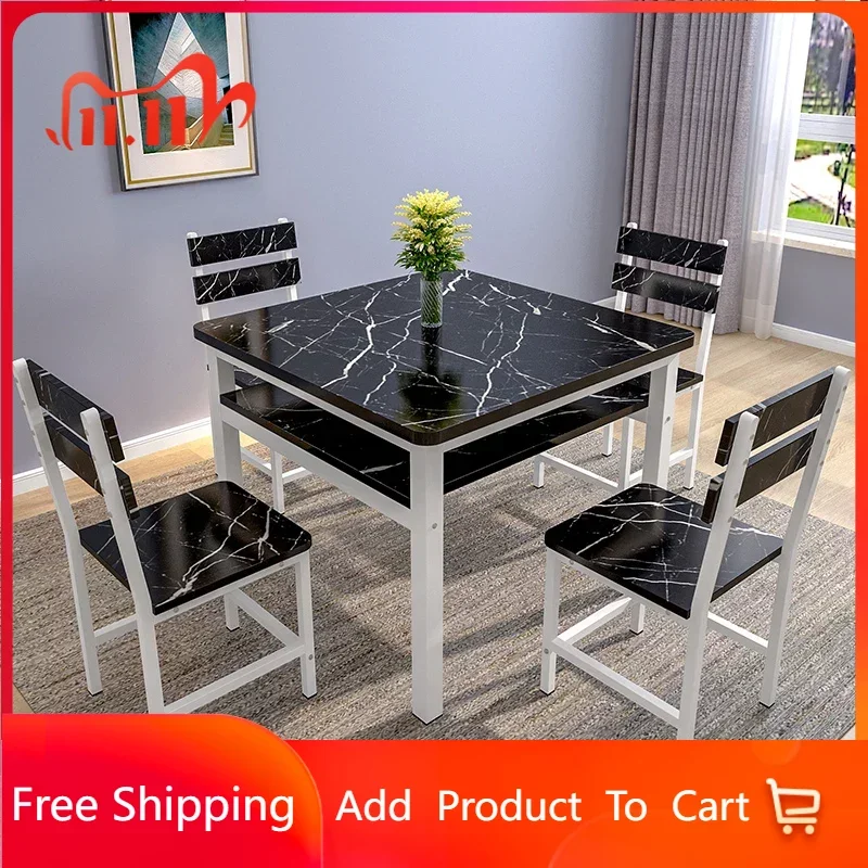 

Black Nordic Dining Table Waterproof Big Protective High Entryway Dining Table Space Savers Mesas De Comedor Household Products