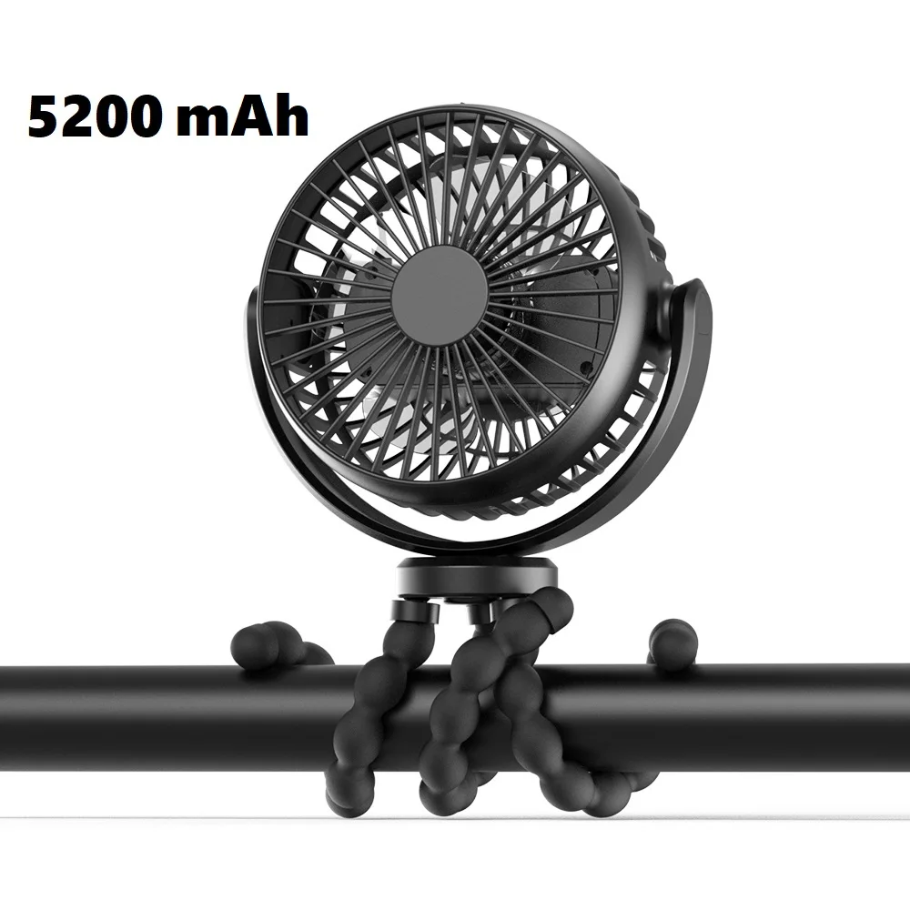 5200mAh arabası Fan, el düzenlenen şarj edilebilir USB Bladeless küçük katlanır yelpazeler Mini ventilatör sessiz masa açık soğutucu